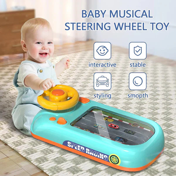 Simulation Driving Steering Wheel & Car Racing Toys For Kids